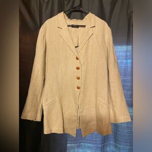J. Peterman Linen Blazer- Vintage Large